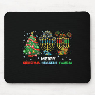 Christmas Hanukkah Kwanzaa Happy Holidays Matching Mouse Mat