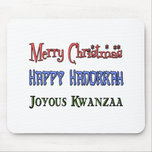 Christmas - Hanukkah - Kwanzaa Mouse Mat
