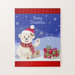 Christmas Happy Bear Jigsaw Puzzle