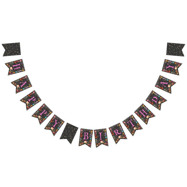 Christmas Happy Birthday Cute Kids Bunting Banner (All)