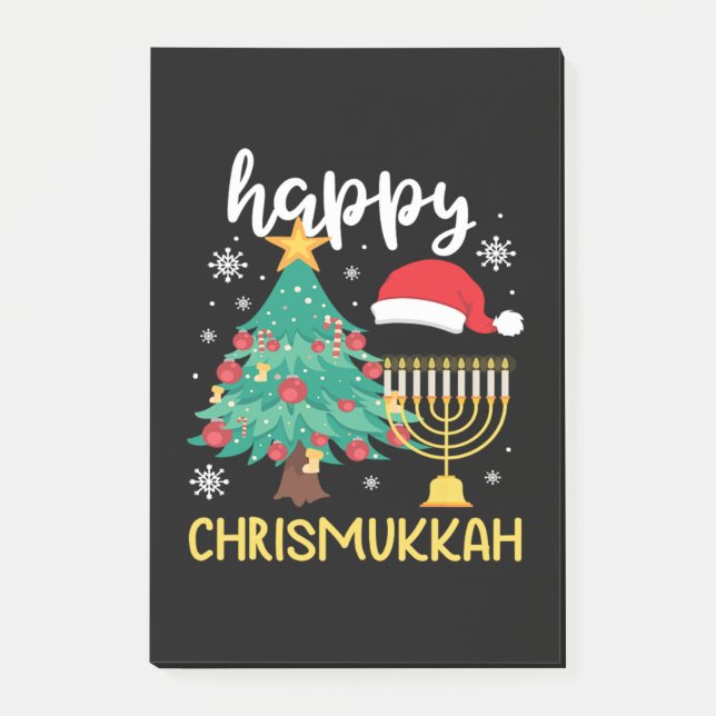 Christmas Happy Chrismukkah Cool Holiday Gift Post-it Notes (Front)