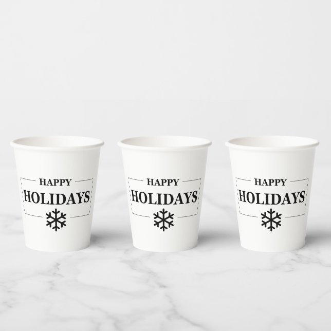 Christmas Happy Holiday Custom Gift Merry Xmas Paper Cups (Multi)
