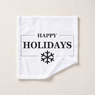 Christmas Happy Holiday Custom Gift Merry Xmas Wash Cloth