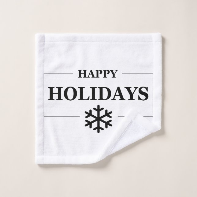 Christmas Happy Holiday Custom Gift Merry Xmas Wash Cloth (Wash Cloth)