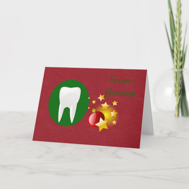 Christmas Happy Holidays from dentist to customers Holiday Card (Front)
