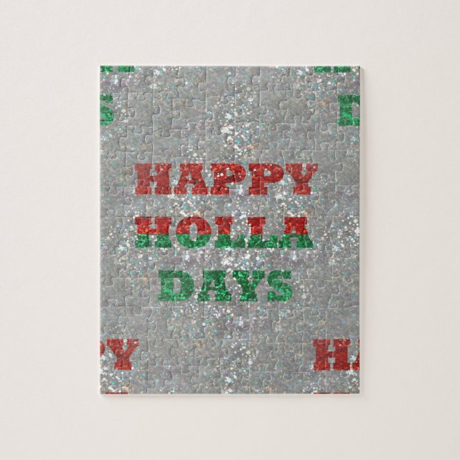christmas happy holla days jigsaw puzzle (Vertical)