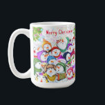 Christmas Happy Snowmans Celebration Mug Gift<br><div class="desc">Happy Snowmans Merry Christmas Party Funny Drawing Cartoon Snowman Celebration - Choose / Add Your Unique Text / Font / Colour - Make Your Special Gift - Resize and move or remove and add elements / image with customisation tool ! - Drawing and Design by MIGNED. You can also transfer...</div>