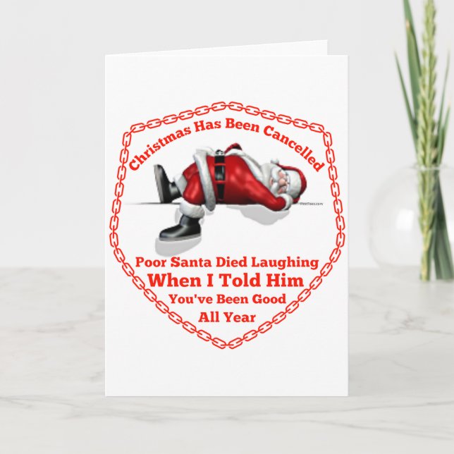 Christmas Has Been Cancelled Holiday Card (Front)
