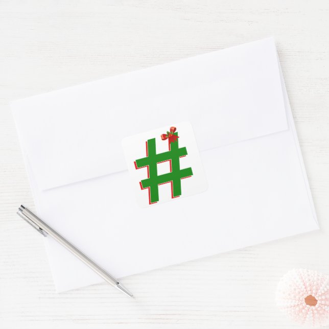 #Christmas #HASHTAG - Hash Tag Symbol (Envelope)