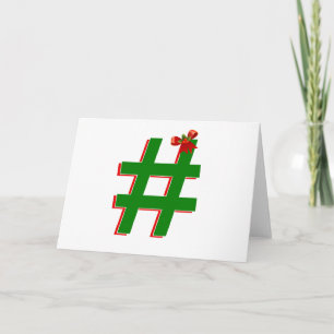 #Christmas #HASHTAG - Hash Tag Symbol Holiday Card