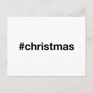 CHRISTMAS Hashtag Postcard
