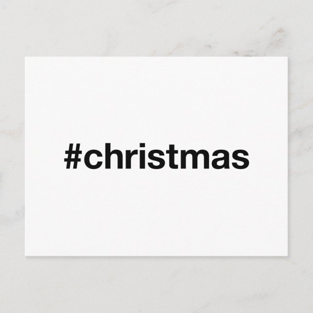 CHRISTMAS Hashtag Postcard (Front)