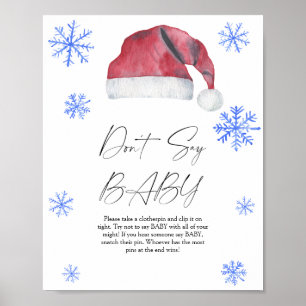 Christmas hat - Don't say baby Poster