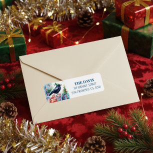 Christmas Hat Festive Crow - Return address
