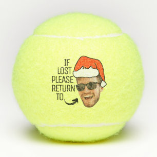 Christmas Hat Funny If Lost Return To Face Photo Tennis Balls