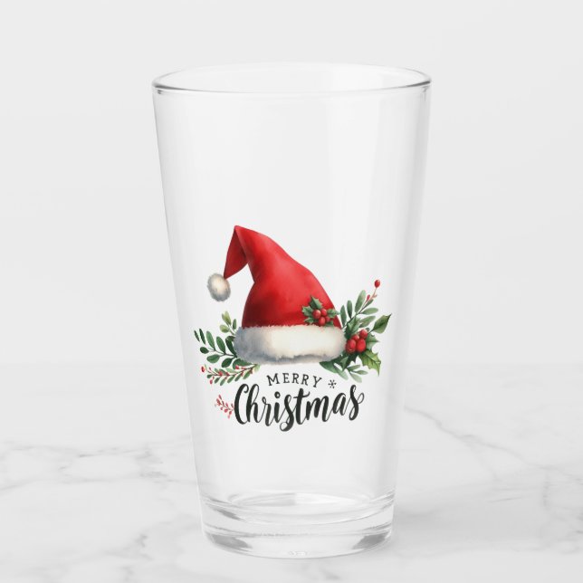  Christmas Hat Glass Cup (Front)
