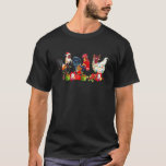 Christmas Hat Santa Hen Snow Lights Xmas Chicken T-Shirt<br><div class="desc">Christmas Hat Santa Hen Snow Lights Xmas Chicken</div>