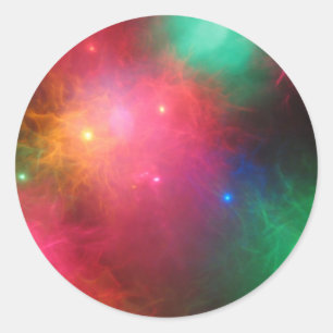 Christmas Haze Classic Round Sticker