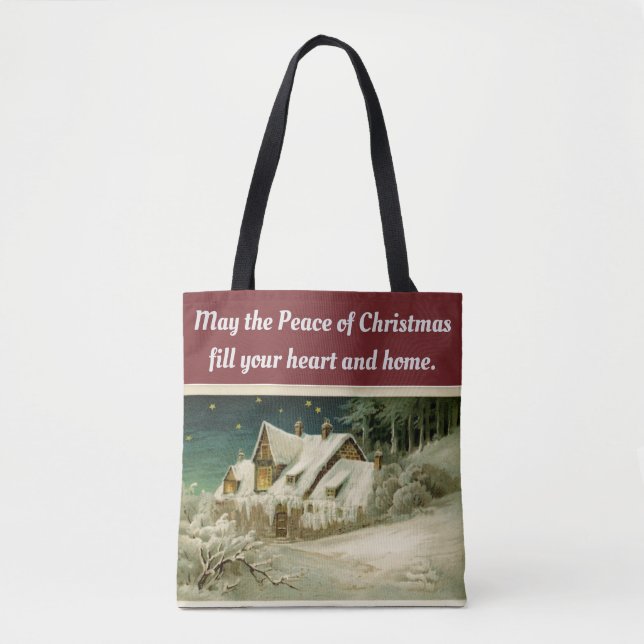 Christmas Heart And Home Tote Bag (Front)