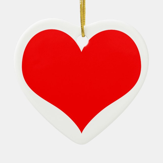 christmas heart ceramic tree decoration (Front)