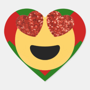 christmas heart eye emoji sticker