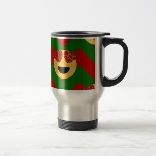 christmas heart eye emoji travel mug