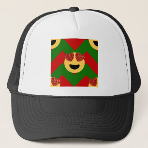 christmas heart eye emoji trucker hat