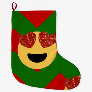 christmas heart eye emoji xmas stocking