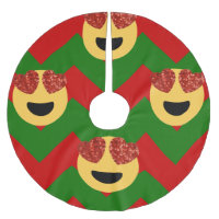 christmas heart eye emoji xmas tree skirt