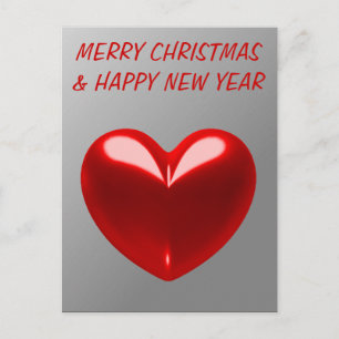 CHRISTMAS HEART HOLIDAY POSTCARD