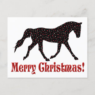 Christmas Heart Horse Postcard