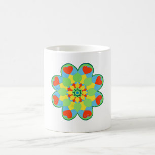 Christmas Heart Mandala Coffee Mug