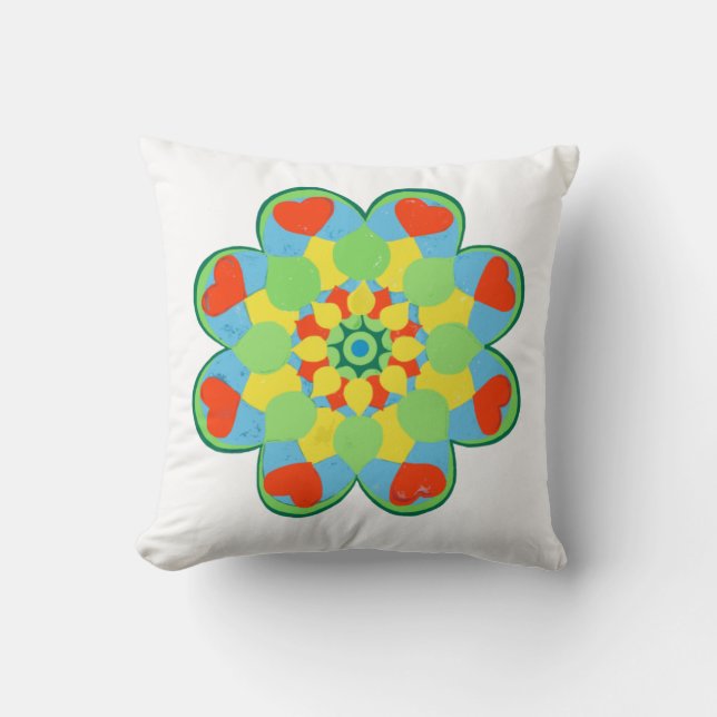  Christmas Heart Mandala  Cushion (Front)