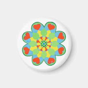 Christmas Heart Mandala   Magnet