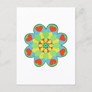 Christmas Heart Mandala  Postcard