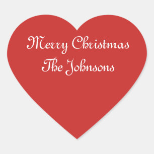 Christmas Heart Shape Stickers