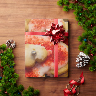 Christmas Heart Shaped Sugar Cookie Wrapping Paper