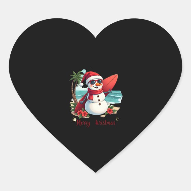 christmas  heart sticker (Front)