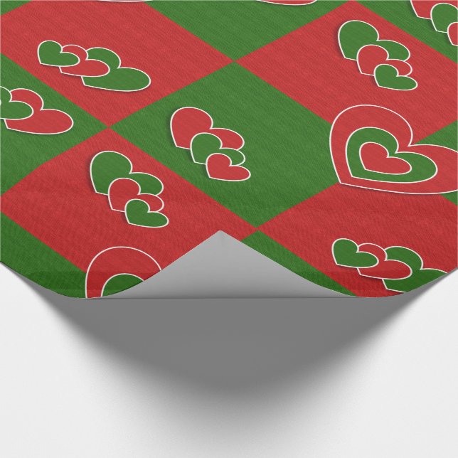 Christmas Heart Wrapping Paper (Corner)