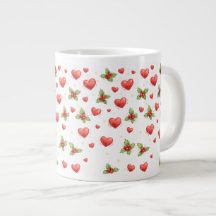 Christmas Hearts & Holly Mug