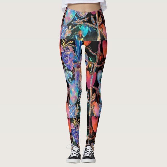Christmas Hearts Leggings (Front)