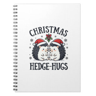 Christmas Hedge-Hugs Cute Hedgehog Holiday Design Notebook