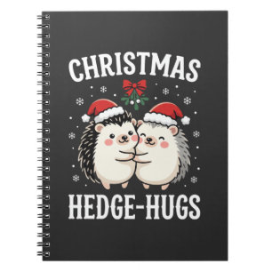 Christmas Hedge-Hugs Cute Hedgehog Holiday Notebook