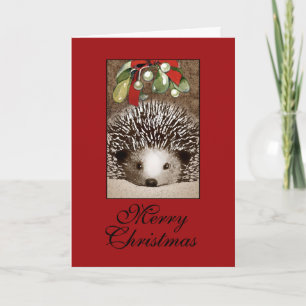 Christmas Hedgehog Card