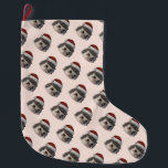 Christmas Hedgehog Or Opossum Wearing Santa Costum Large Christmas Stocking<br><div class="desc">Christmas Hedgehog Or Opossum Wearing Santa Costume is an super cute digital art design for any Hedgehog lover. Cute looking Christmas hedgehogs is perfect for hedgehog lovers, Christmas Lovers, veterinarian, mum, dad, youth, girlfriend, boyfriend or friends! An awesome must-have for Hedgehog lovers. Hedgehogs have a charismatic and enjoyable presence. Every...</div>
