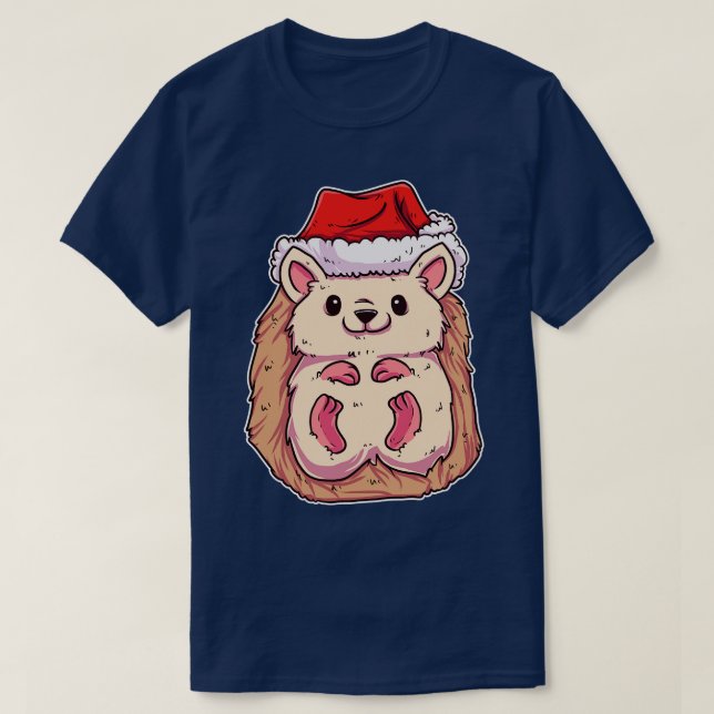 Christmas Hedgehog T-Shirt (Design Front)