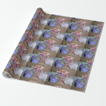 Christmas hedgehog wrapping paper
