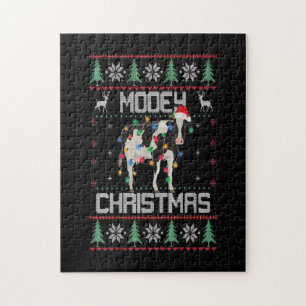 Christmas Heifers Cow Gift  Cow Farm Lover Idea Jigsaw Puzzle