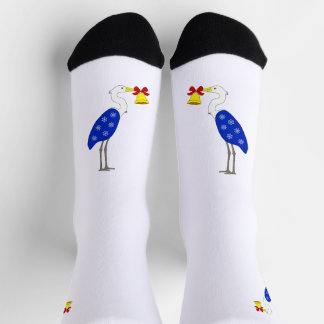 Christmas Heron Crew Socks