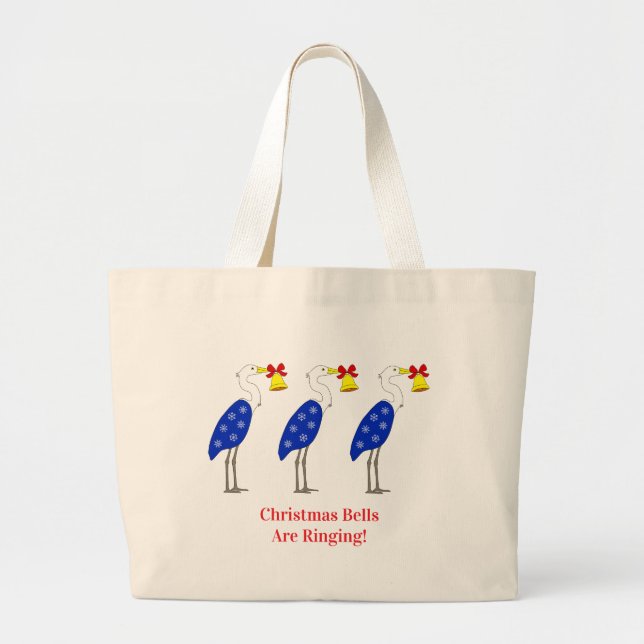 Christmas Herons Tote Bag (Front)